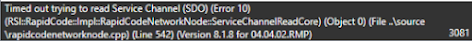 Packet Error bottom bar