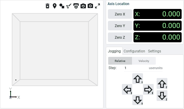 View the software bounds while jogging using the 3D Render panel