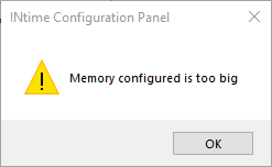 Failed to allocate memory 512 MB