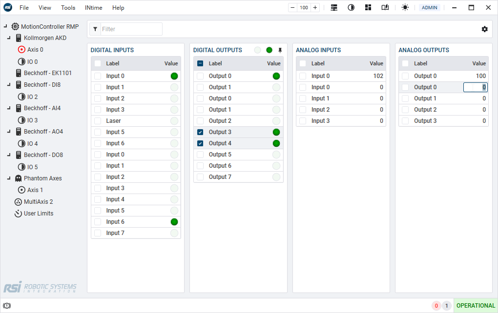 Network IO Screen (Filtering Node & Index Column)