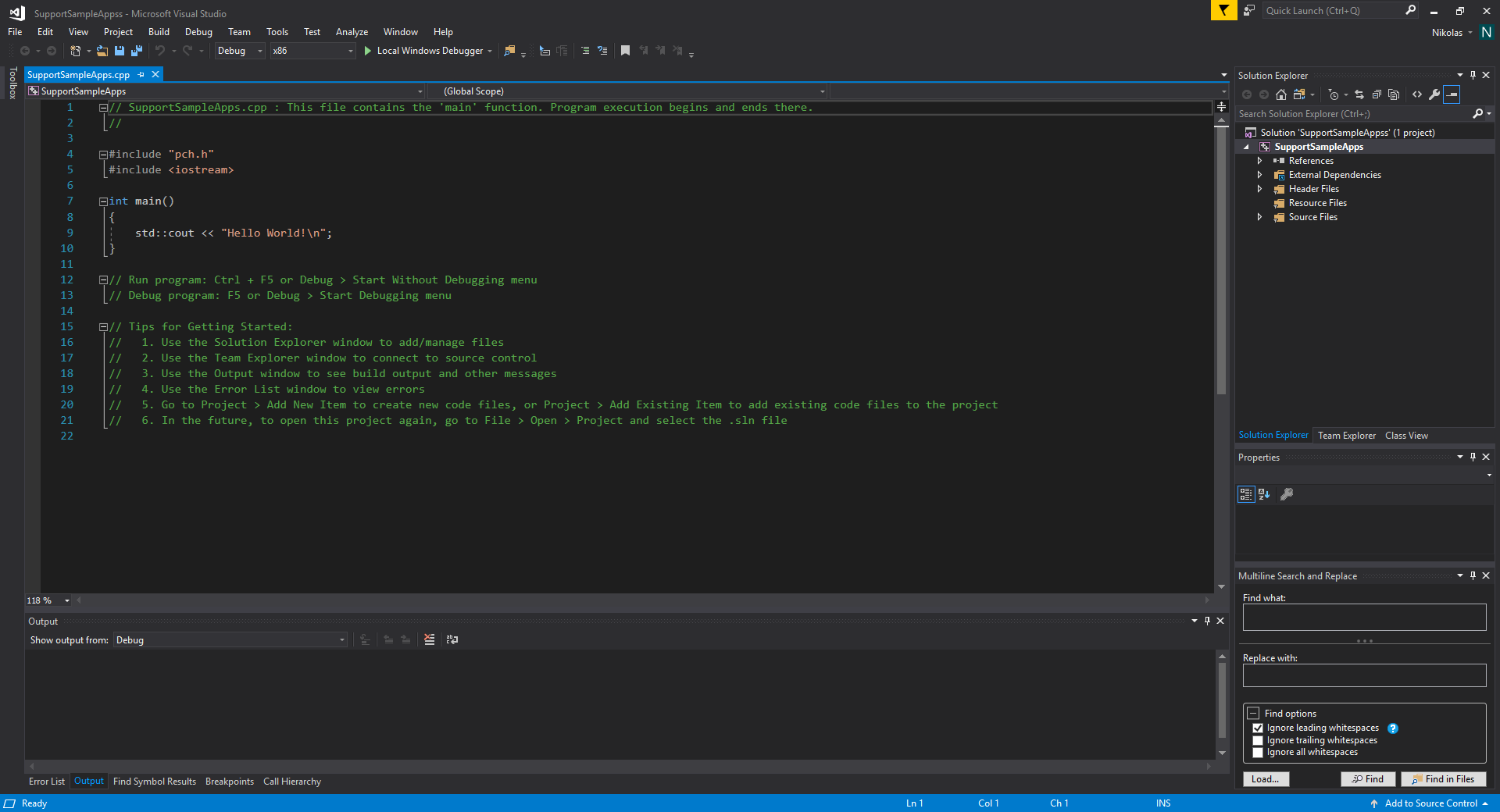 Run a sample app in C++ (v8.x.x)