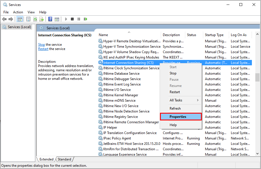 ICS Properties