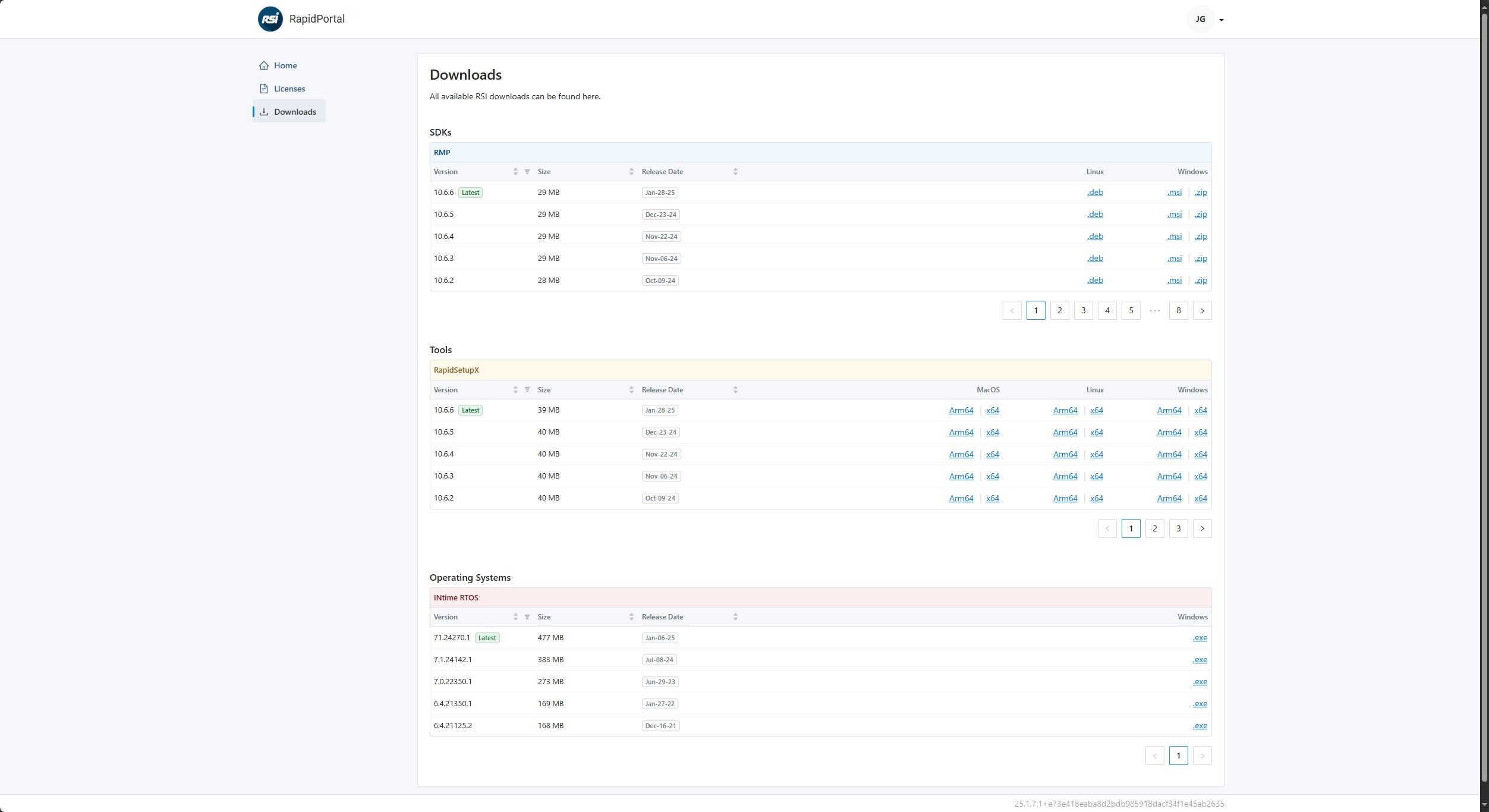 RapidPortal: Downloads Page