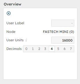 RapidSetupX Axis Overview Section