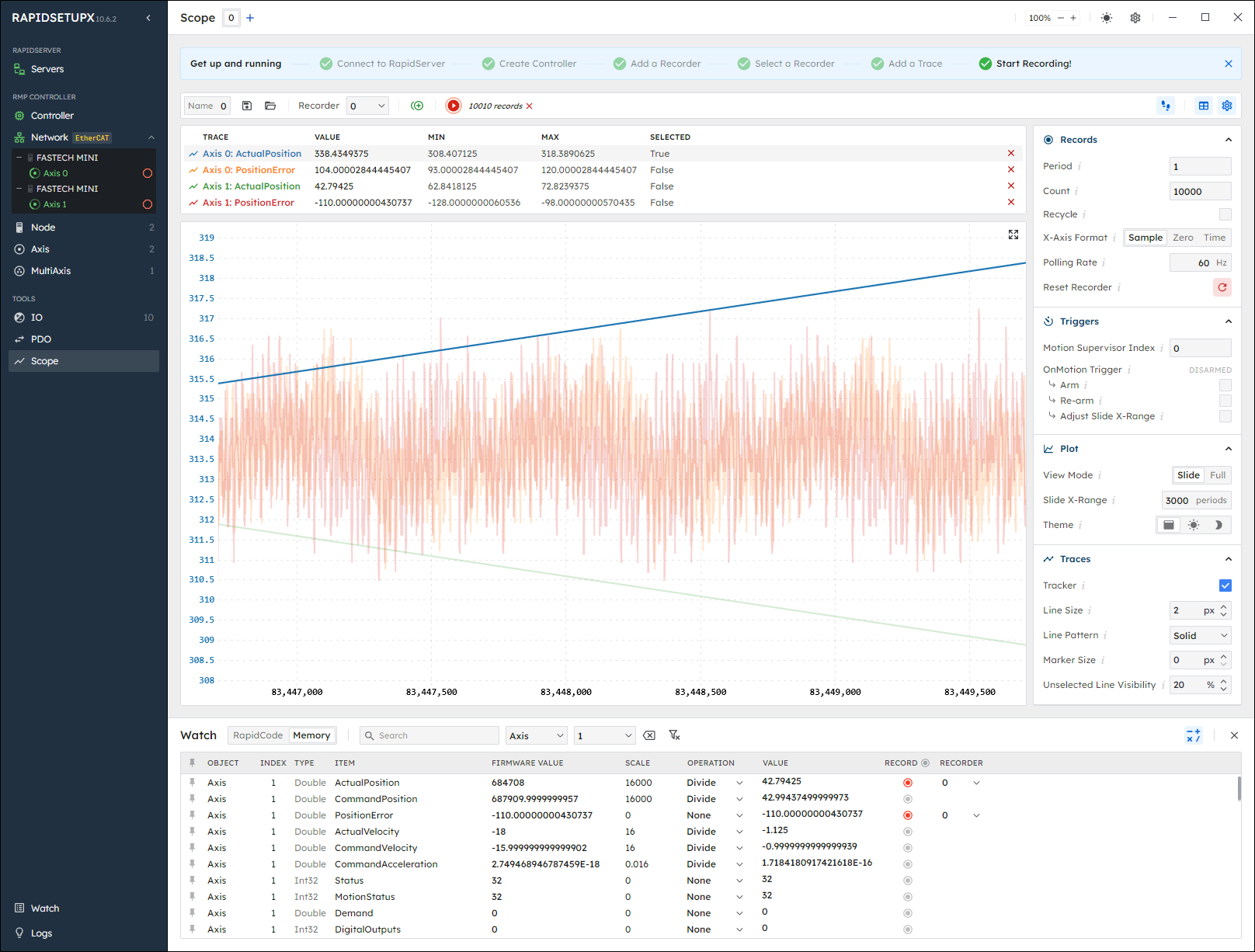 RapidSetupX Scope page